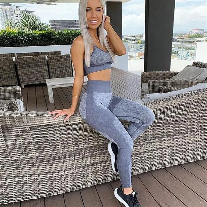 2PCS/Set Camouflage Fitness Yoga Set For Woment