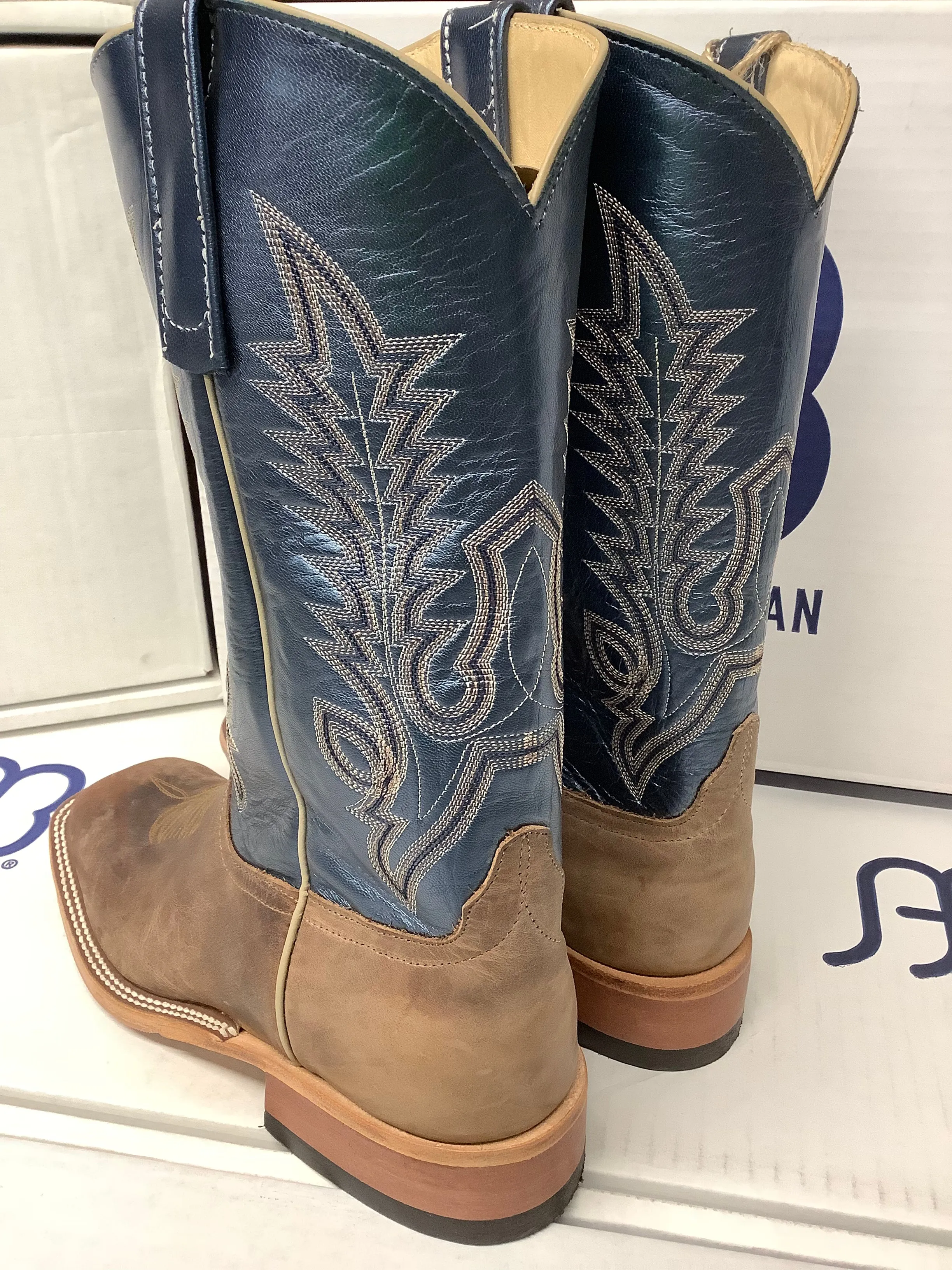 Anderson Bean 323898 12" Sand Angry Elk Wide Square Toe (SHOP IN-STORES TOO)