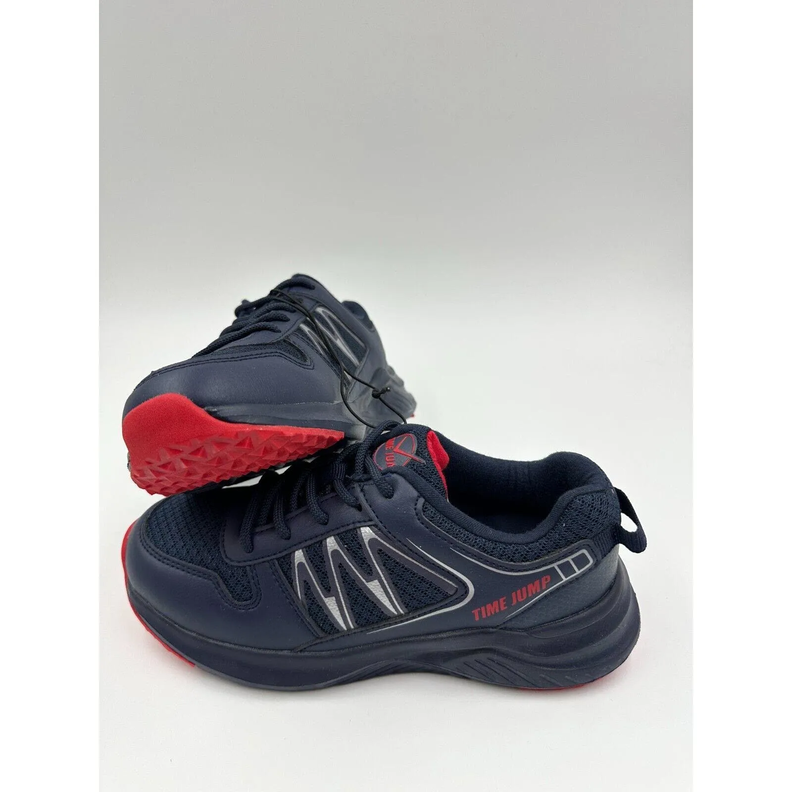 Big Kids Size 2 Black & Red Boys Sneakers