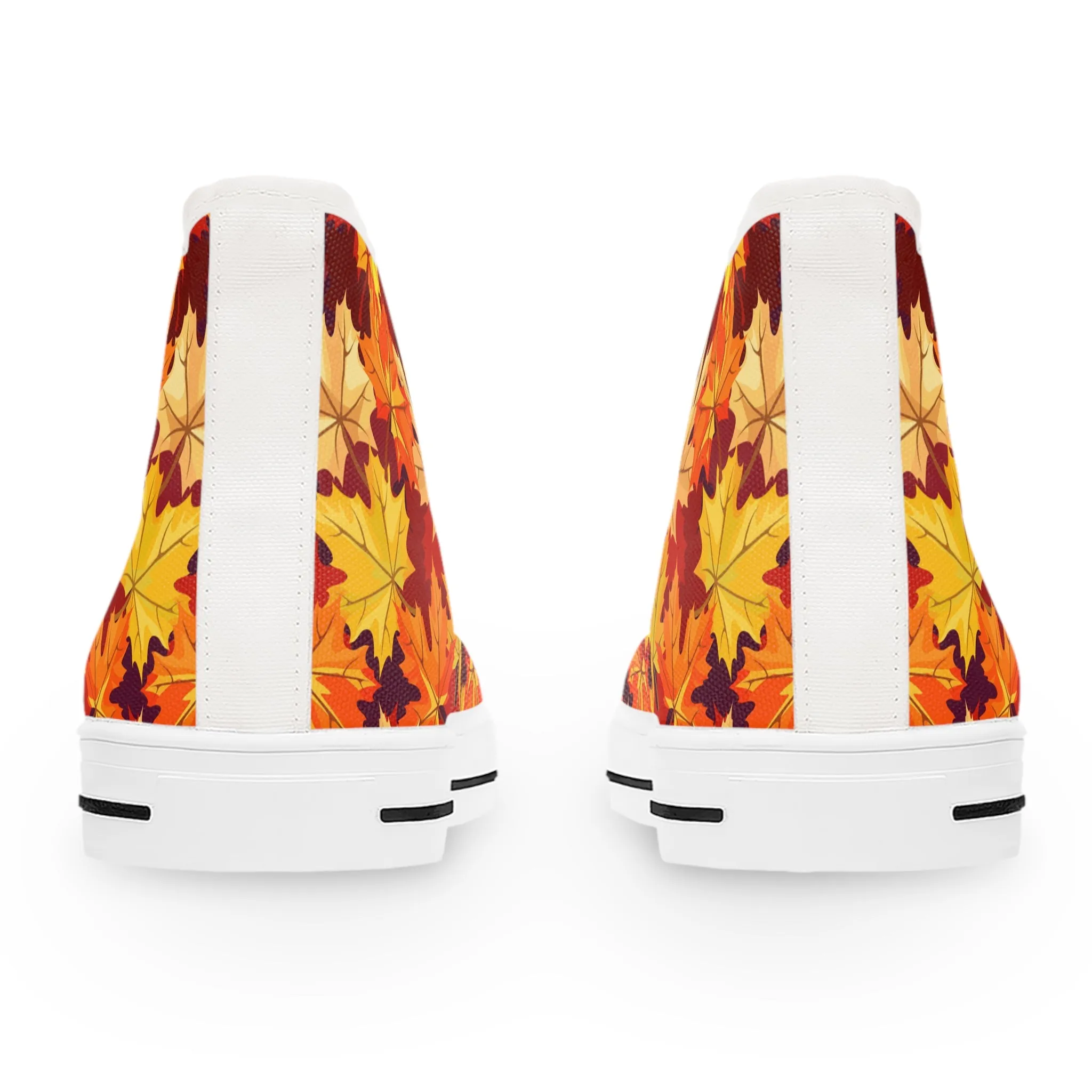 Colorful Autumn Leaves Women's High Top Sneakers