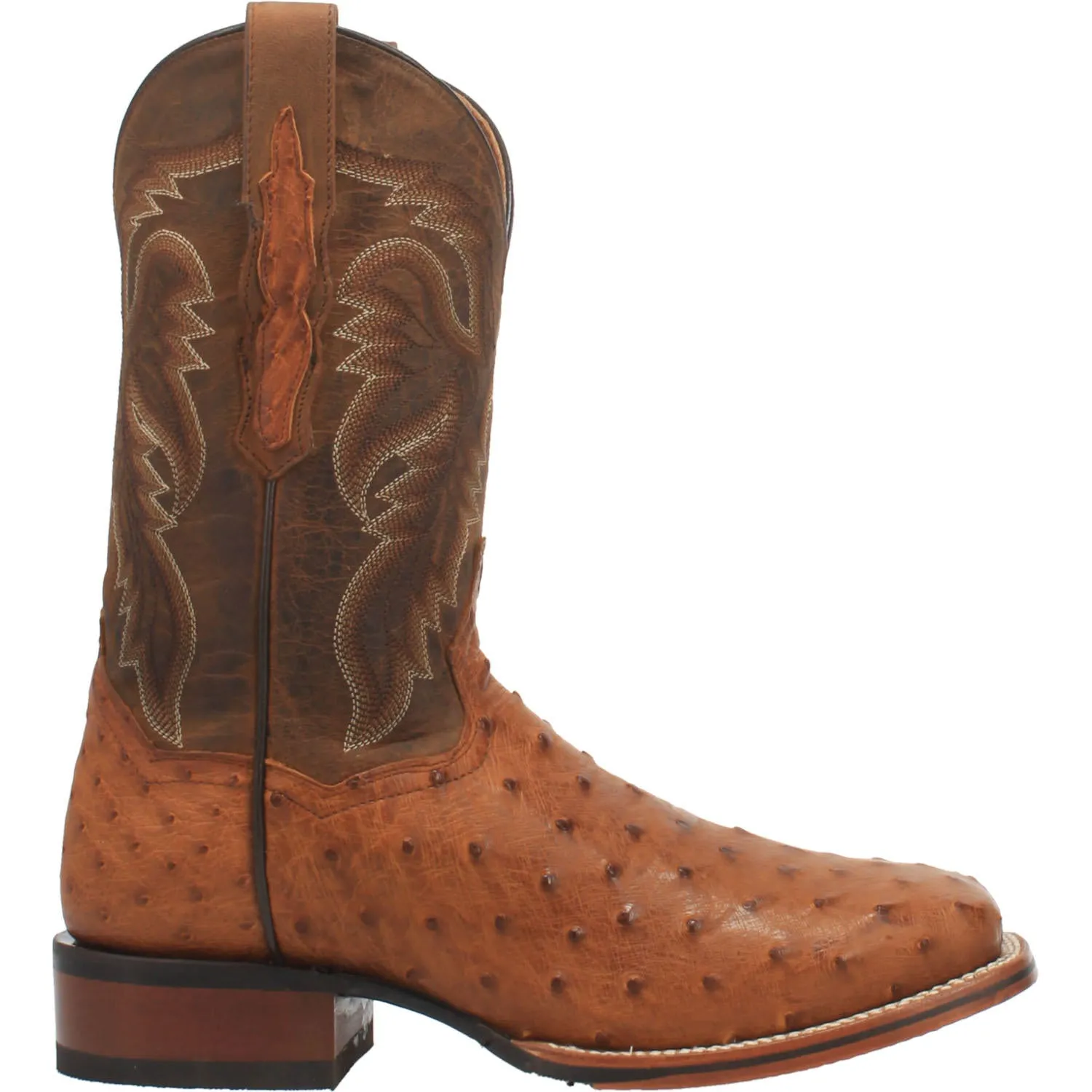 Dan Post DP4874 11" Alamosa Bay Apache Full Quill Ostrich Wide Square Toe Boot (SHOP IN-STORE TOO)