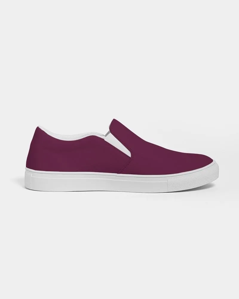 Dark Magenta Slip-On Canvas Sneakers | Women's | Dark Pure Magenta | C0M100Y0K80