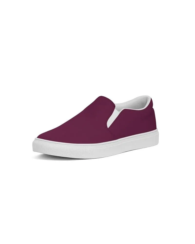 Dark Magenta Slip-On Canvas Sneakers | Women's | Dark Pure Magenta | C0M100Y0K80