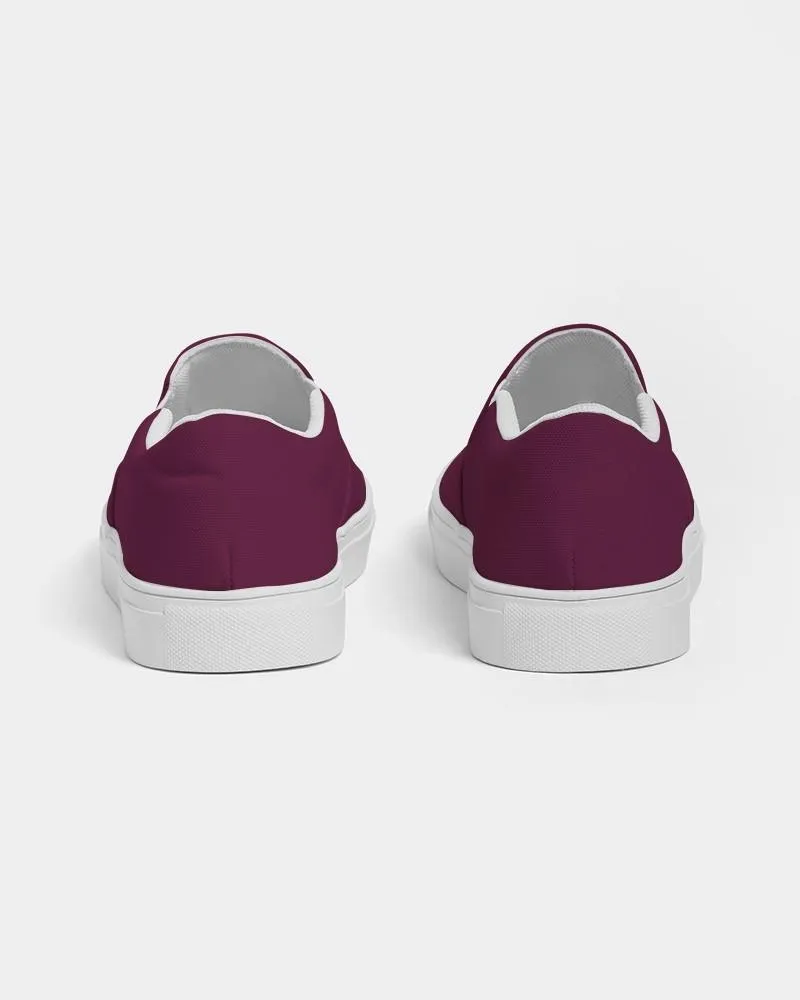 Dark Magenta Slip-On Canvas Sneakers | Women's | Dark Pure Magenta | C0M100Y0K80