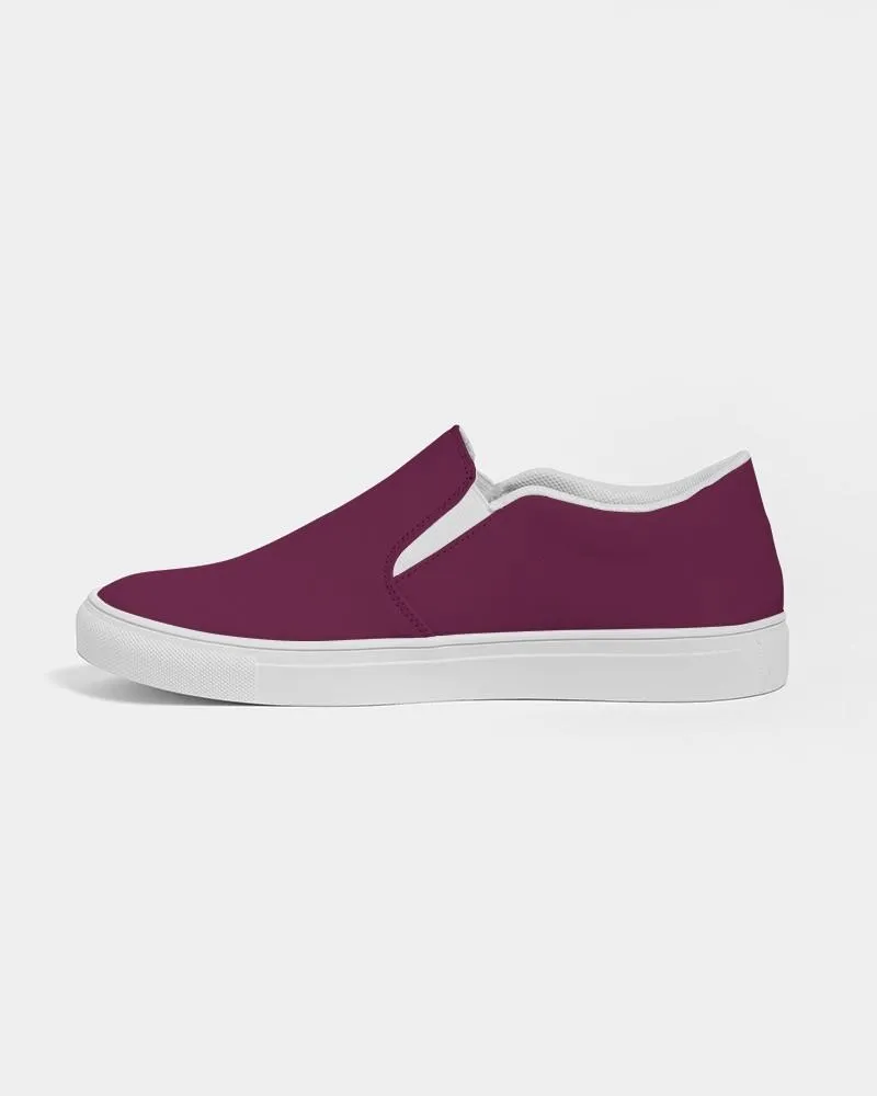 Dark Magenta Slip-On Canvas Sneakers | Women's | Dark Pure Magenta | C0M100Y0K80