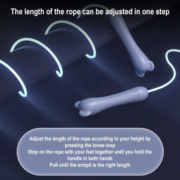 Fitness Men Women Lose Weight Essential Exercise Slimming Glowing Skipping Rope, Style: Corded (Blue)