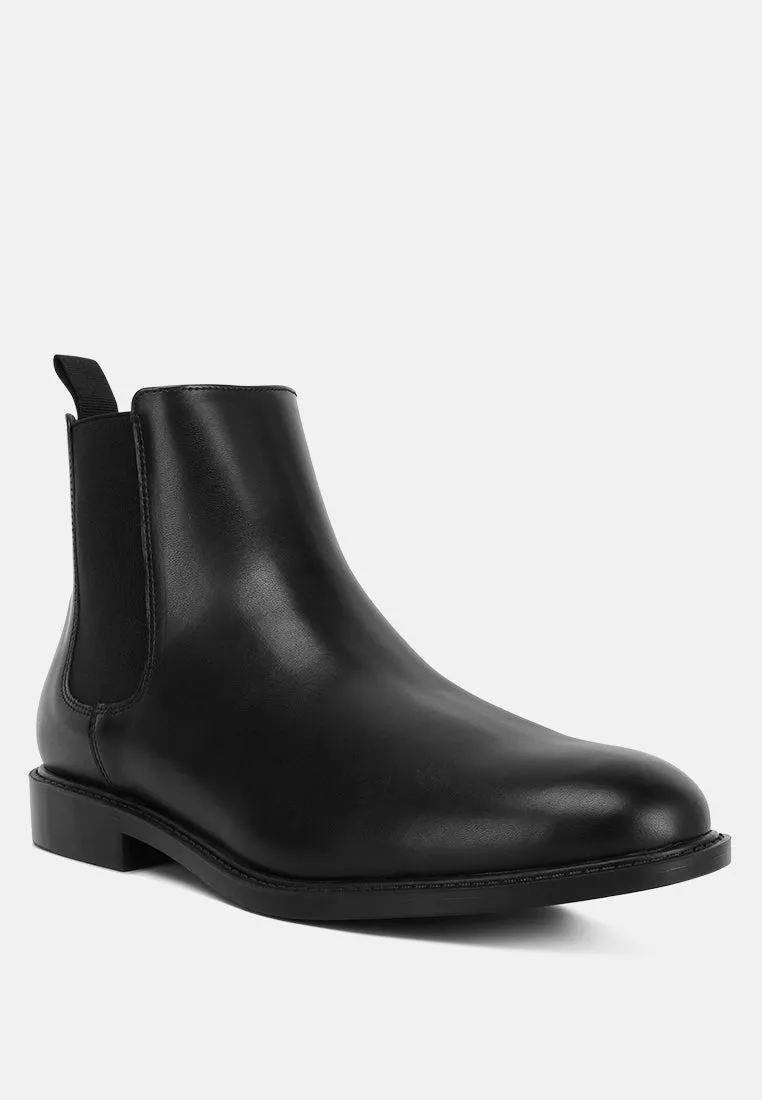 Fraser Faux Leather Pull Tabs Boots