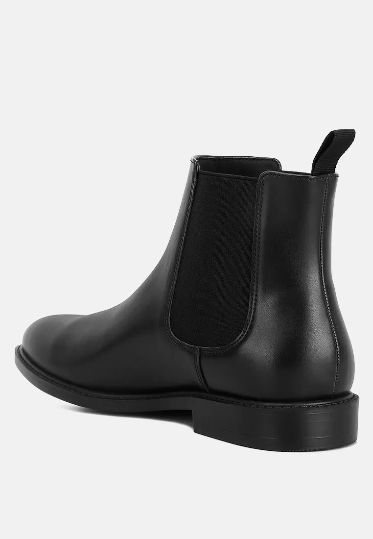 Fraser Faux Leather Pull Tabs Boots