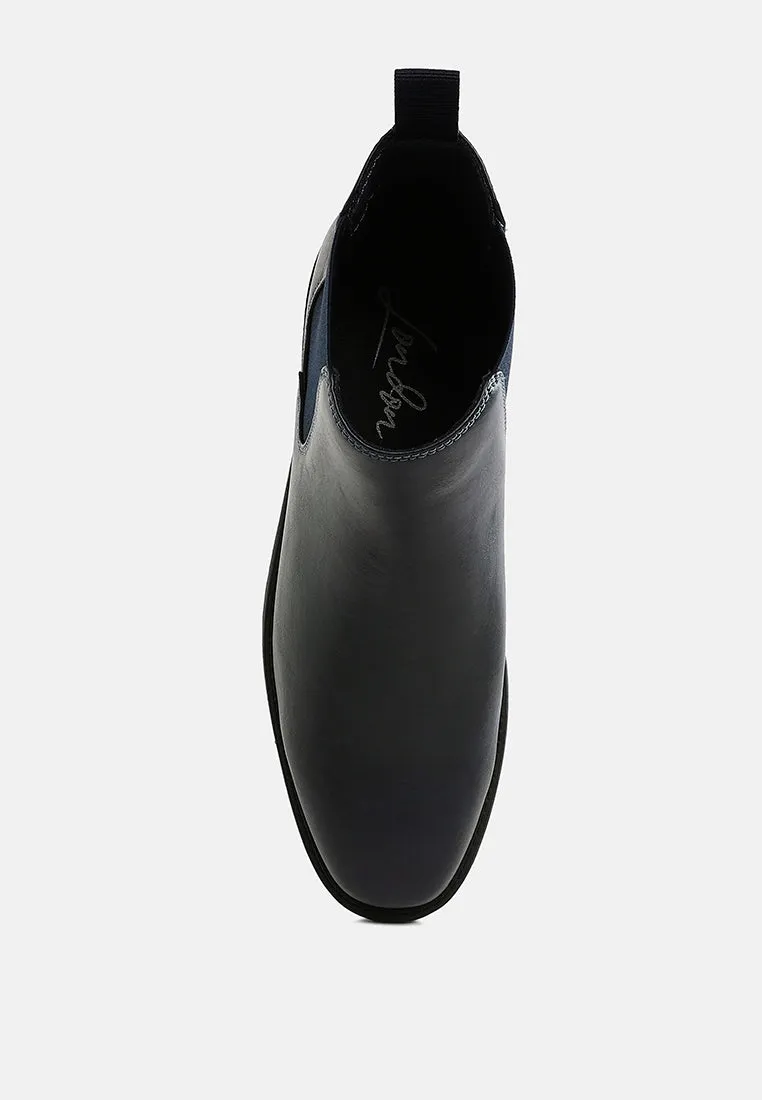 Fraser Faux Leather Pull Tabs Boots