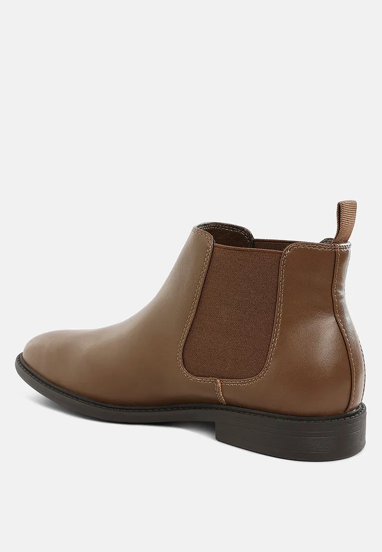 Fraser Faux Leather Pull Tabs Boots