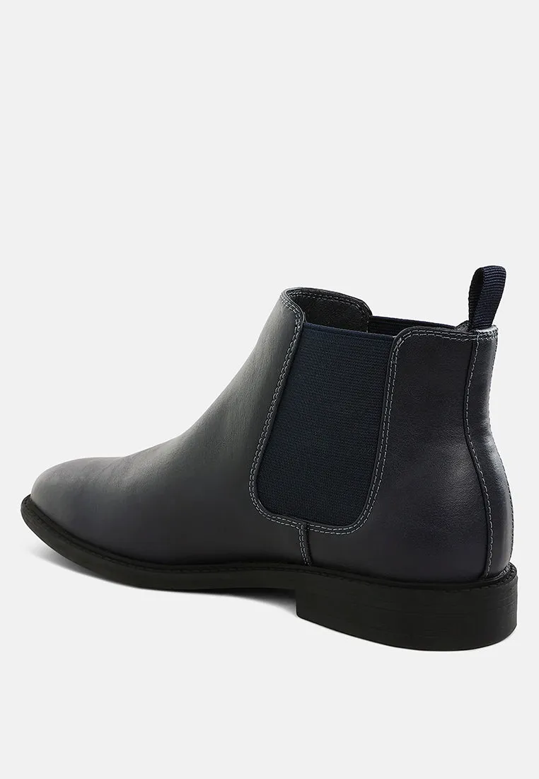 Fraser Faux Leather Pull Tabs Boots