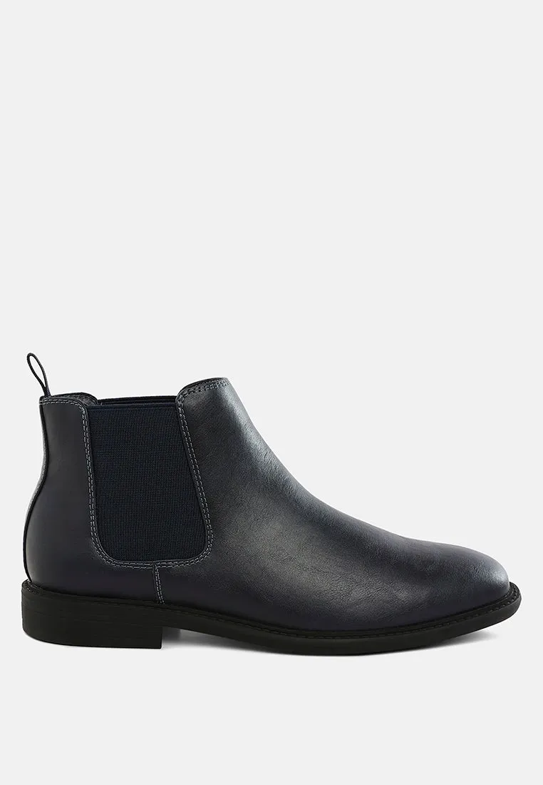 Fraser Faux Leather Pull Tabs Boots