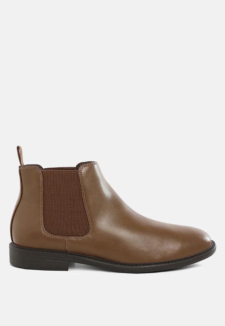 Fraser Faux Leather Pull Tabs Boots