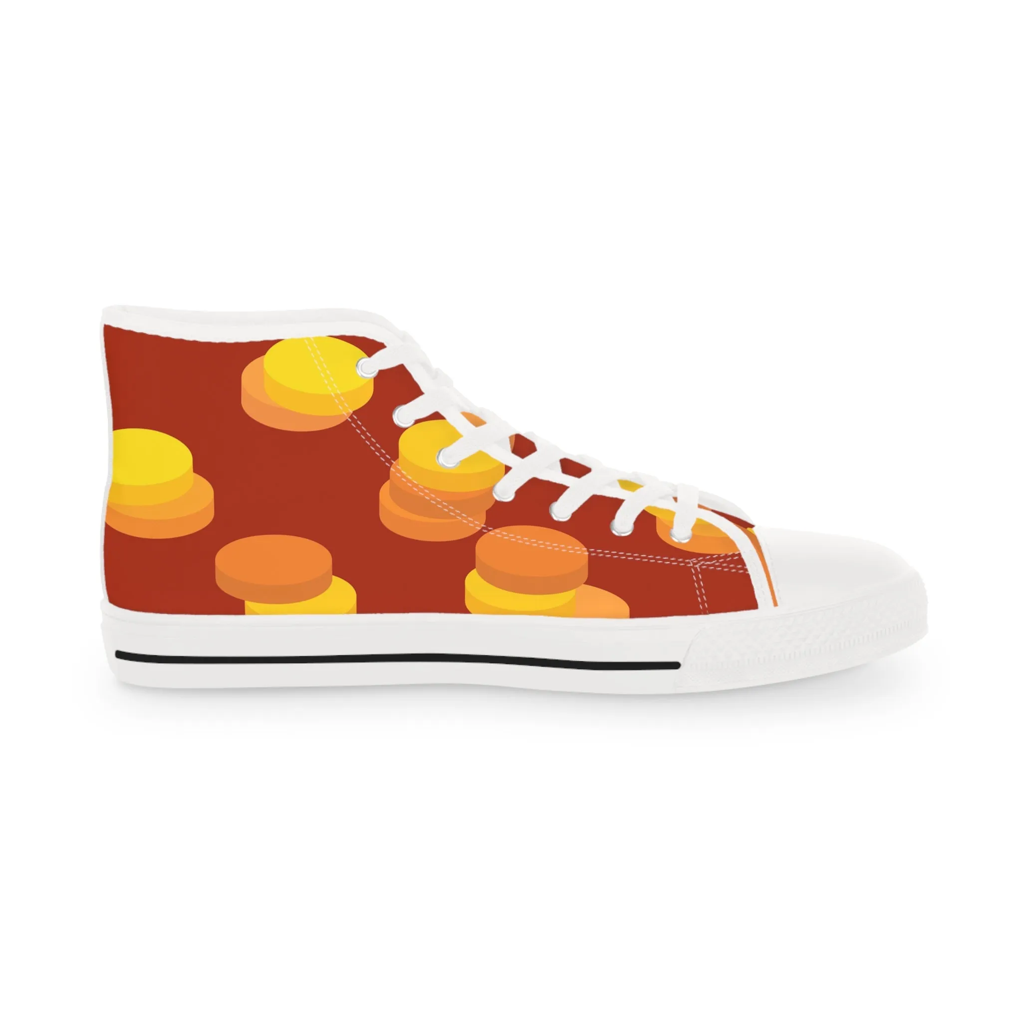 Golden Coins Men's High Top Sneakers