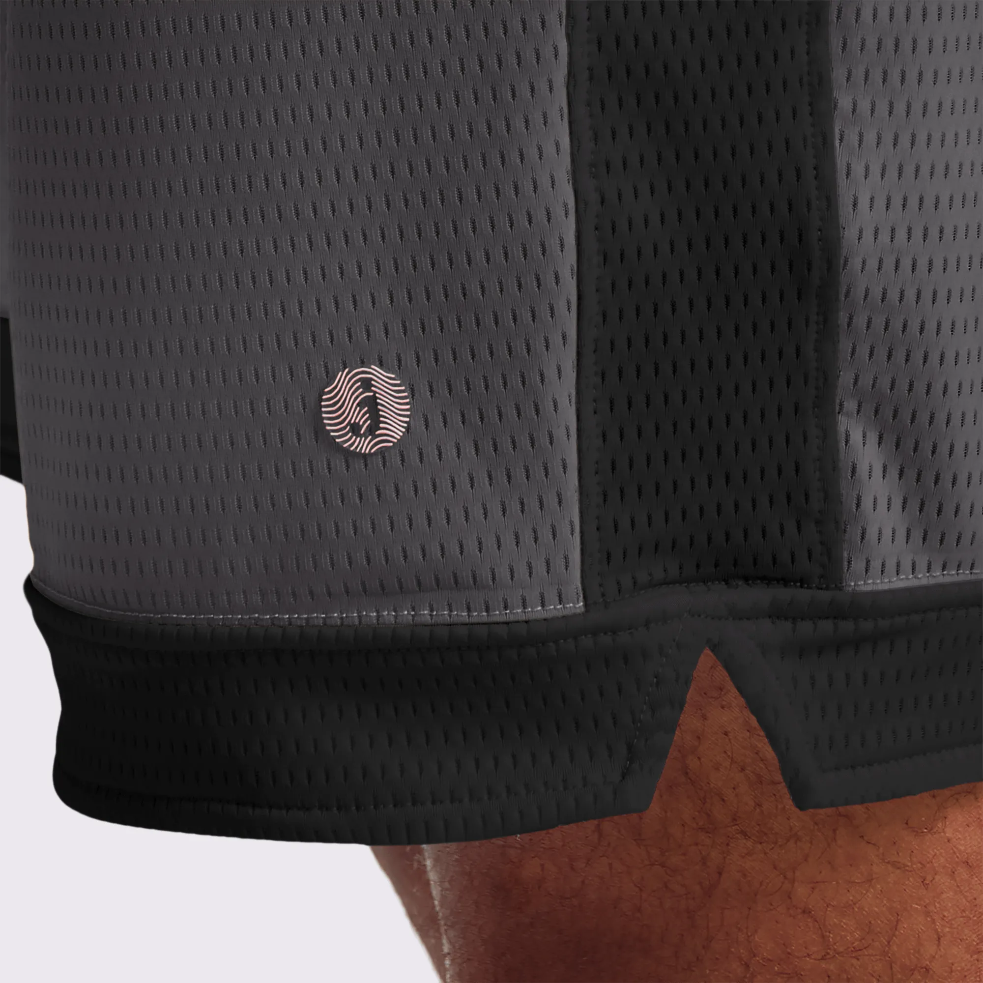 Gray/Black SoftStretch Basketball Shorts