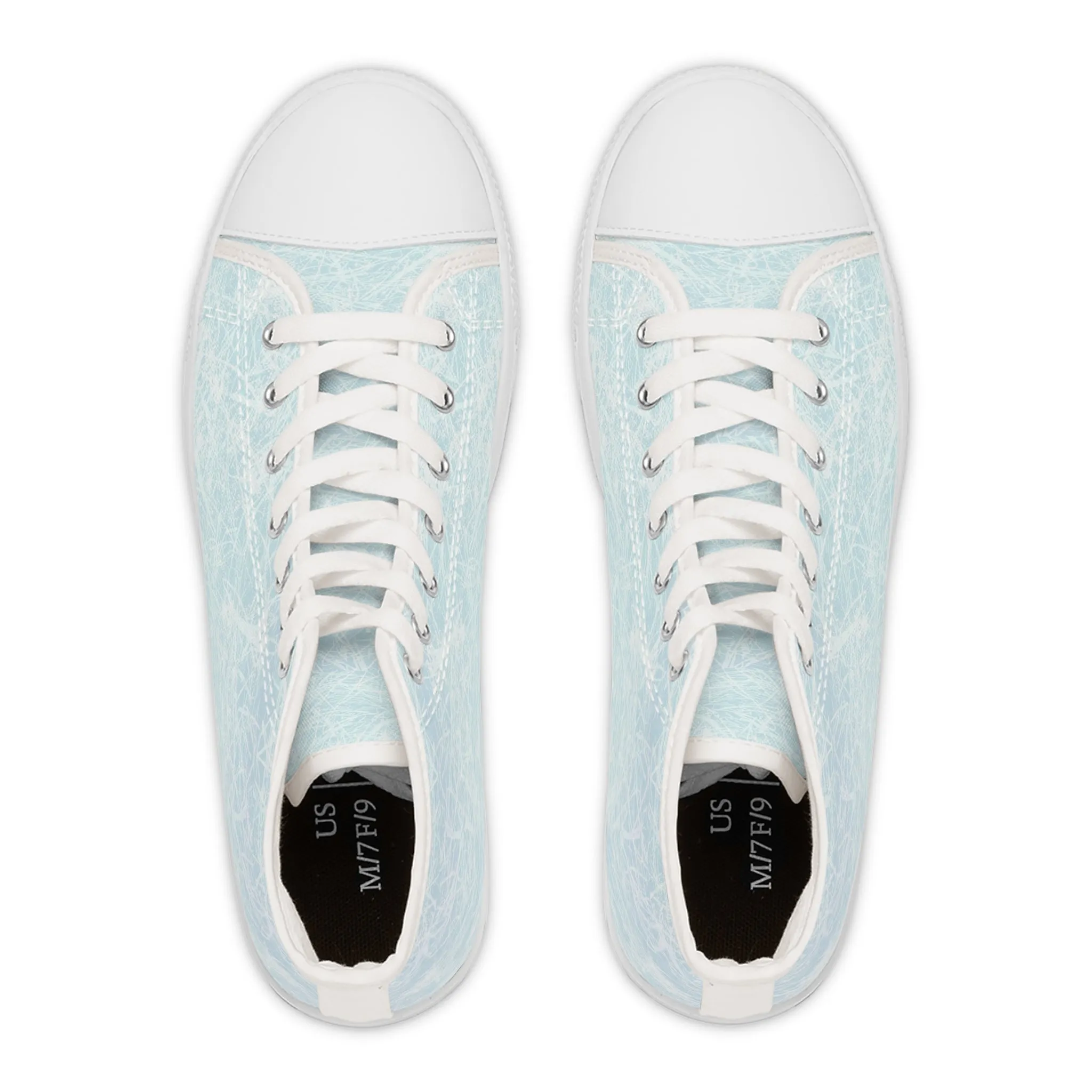 Pale White Ice Women's High Top Sneakers