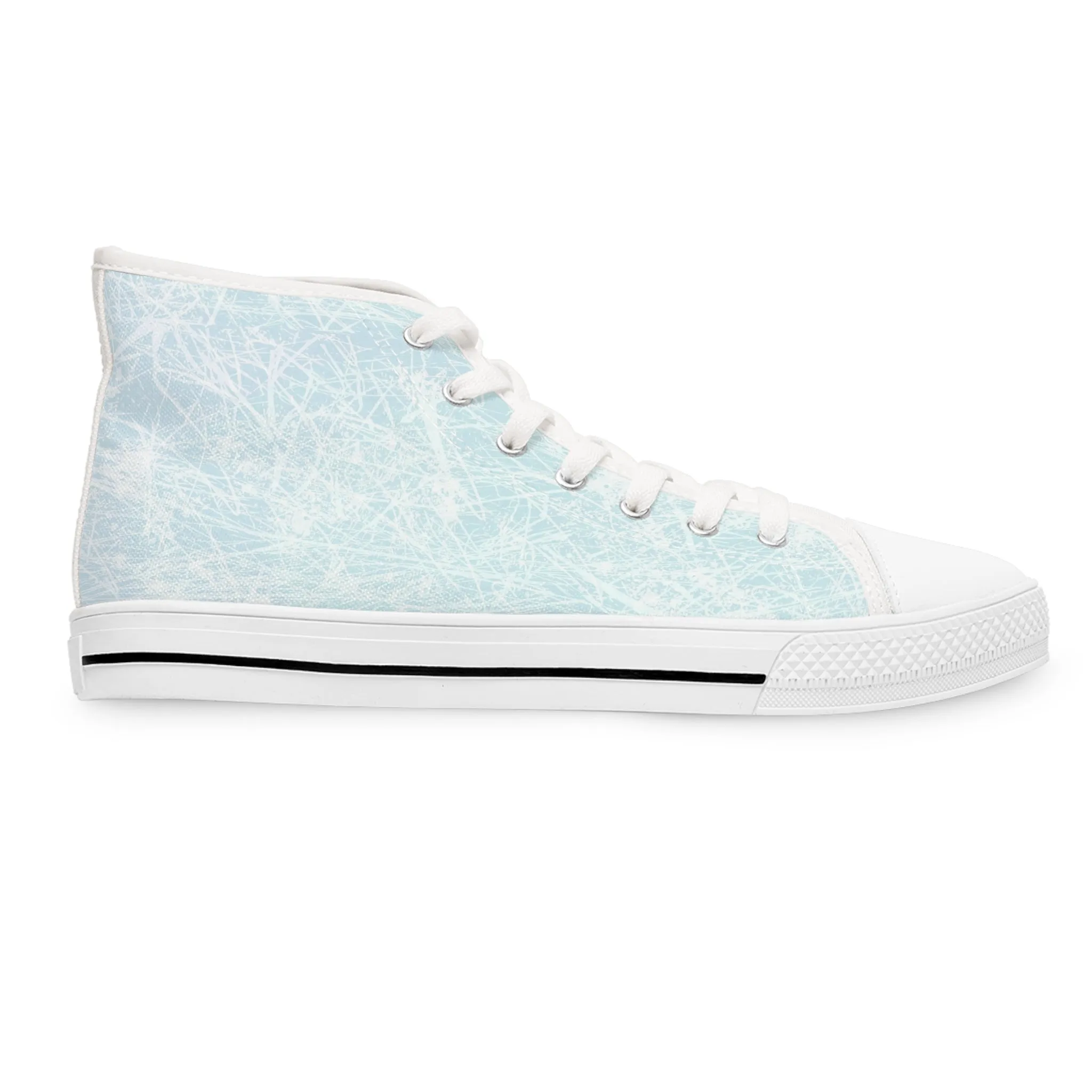 Pale White Ice Women's High Top Sneakers
